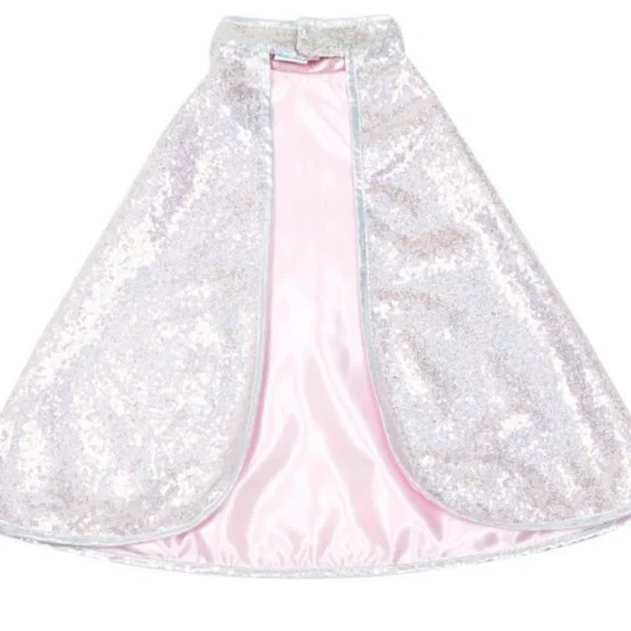 Great Pretenders Reversible Cape Halloween Costume Dress Up Sz 4-6Y Pink Sequin - Picture 10 of 12